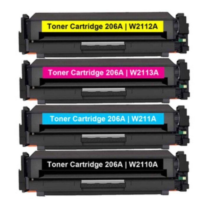 HP 206A / W2110A / W2111A / W2112A / W2113A TONER CARTRIDGE SET - Image 1