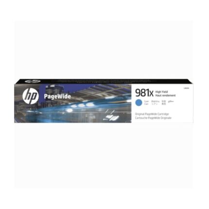 HP 981X High Yield Cyan Original Page Wide Ink Cartridge (L0R09A)
